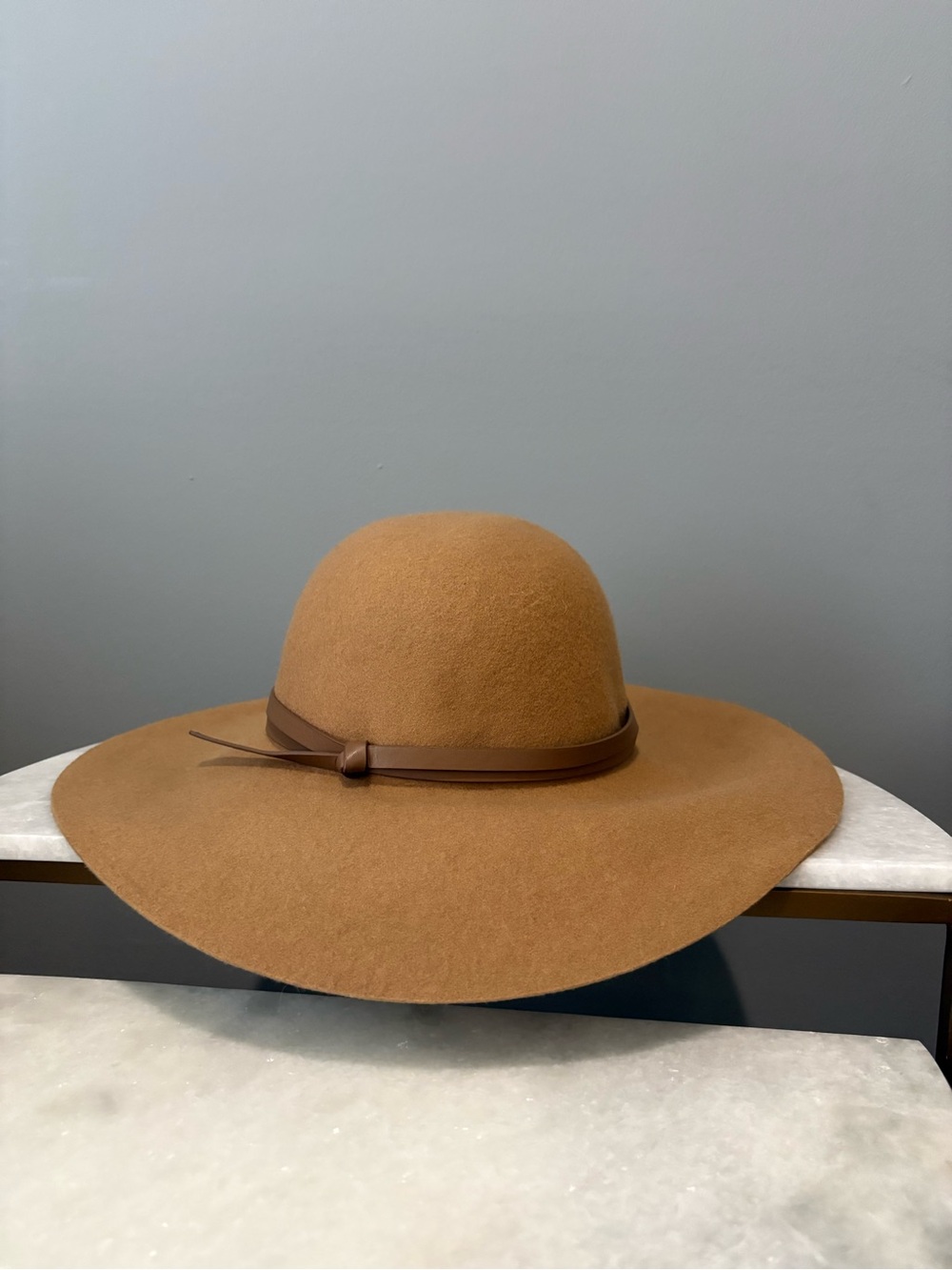Nordstrom Wide-Brim Felt brown hat